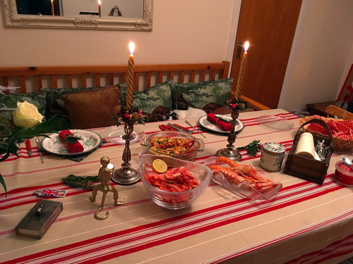 Uppdukat för nyårssupé