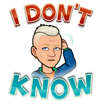 Bitmoji Tofflan I dont know