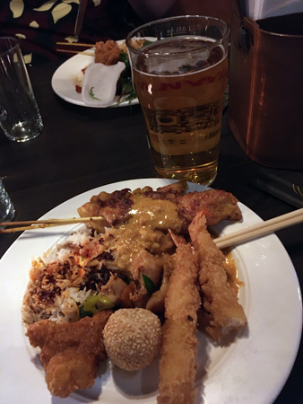 Asiatiskt och öl Pong