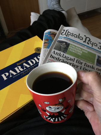 Söndagsfika med Paradis kaffe och lokalblaskan