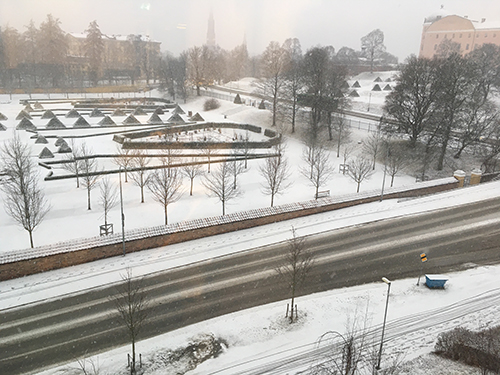 Utsikt från jobbfönstret Alla hjäratans dag 2022