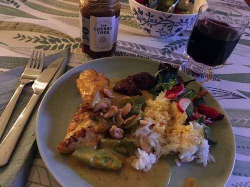 Indonesisk kyckling och Cherry Tree chutney