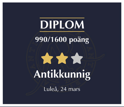 Antikkunnig i Luleå 24 mars 2022