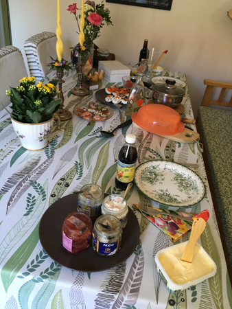 Uppdukat för långfredagsmiddag