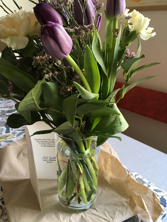 Blommor från rektor Anders