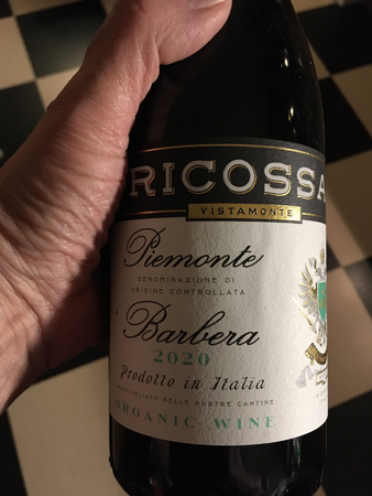 Ricossa Vistamonte Barbera organic 2020