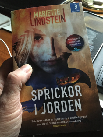 Jag håller Mariette Lindsteins bok Sprickor i jorden