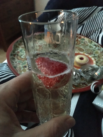 Prosecco med jordgubbe