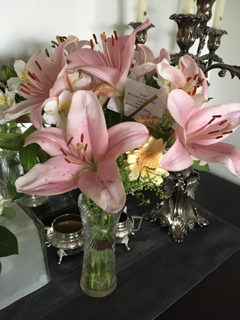 Födelsedagsblommor efter nio dagar