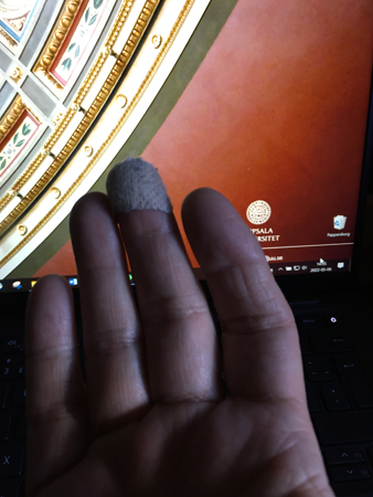 Stucken i fingertoppen