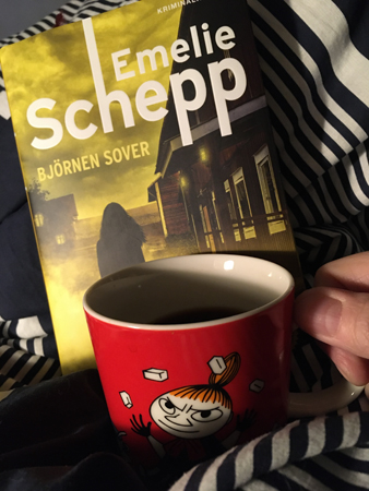 Björnen sover och kaffe på sängen