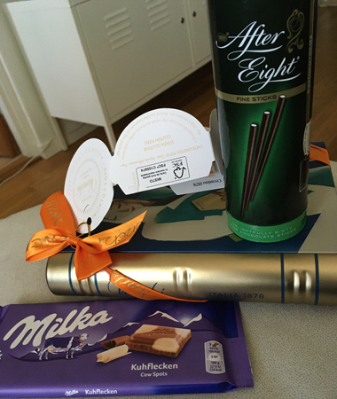 Chokladpresenter fr Annas Berlinresa