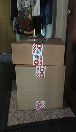 Två lådor kattsand