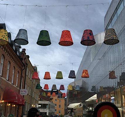 Lampskärmar vid Åhléns