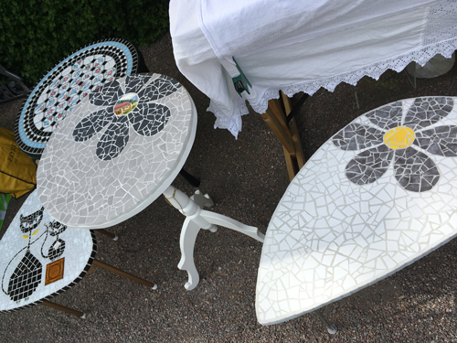 Mosaikbord av Lenas stjärnor och ljusa idéer