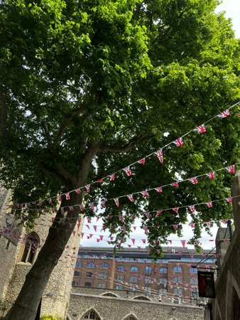 Union Jackvimplar vid Towern