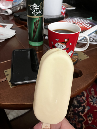 Glassfika på eftermiddagen