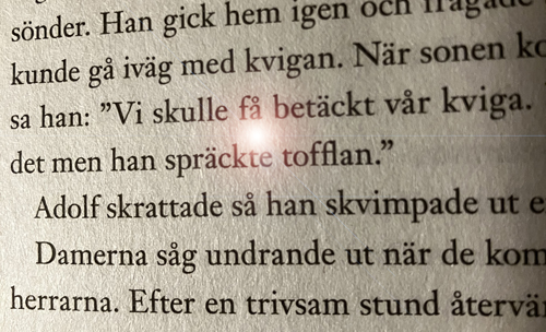 Tofflan i litteraturen Lättklätt i tryckkammaren