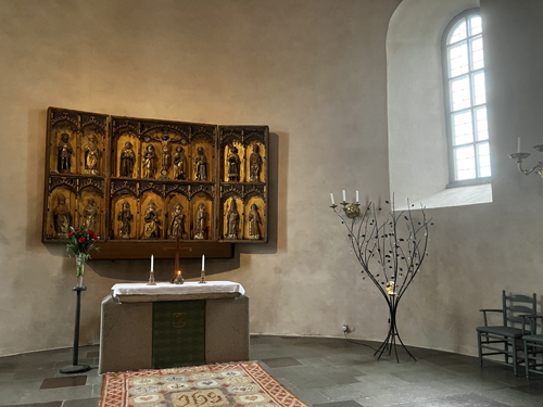 Altartavlan Gamla Uppsala kyrka 18 juli 22