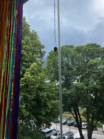 Mörka moln sedda från vår balkong