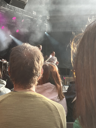 Många huvuden vid Weeping Willows konsert sol på scenen