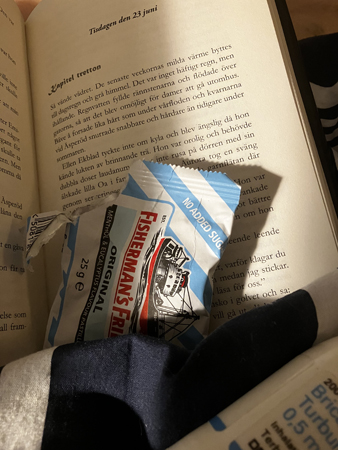 Bokuppslag Fisherman's friend och bricanyl