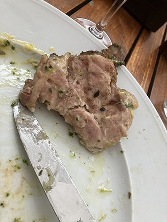 Kyckling grillad bara på ena sidan Åkanten