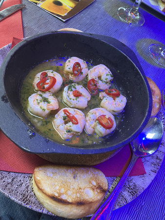 Scampi till förrätt