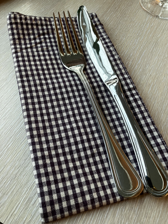 Tygservett och bestick Picnic