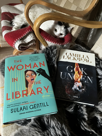 Citrus i Bruno Mathssonfåölj och The woman in the library och Gökungen