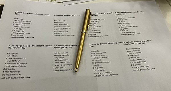 De åtta vinerna och dipperna vinprovning 13 okt 2022