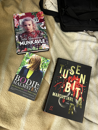 Tre bokinöp från antikvariat Munkavle Hör bara hur ditt hjärta bultar i mig o Tusen bitar