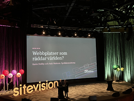 Webbplatser som räddar världen Sitevisiondagarna 2022