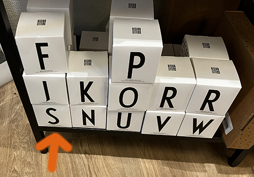 Askar med bokstäver FIS