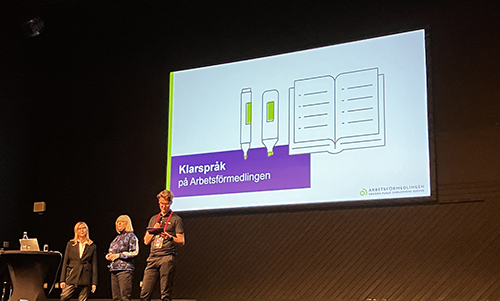 Klarspråk på Arbetsförmedlingen Sitevisiondagarna 2022