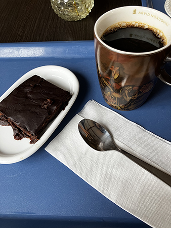 Brownie och kaffe
