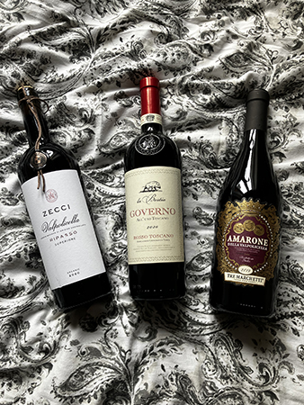 Vinerna Zecchi Valpolicella Ripasso Governo rosso Toscano och Tre Marchetti Amarone