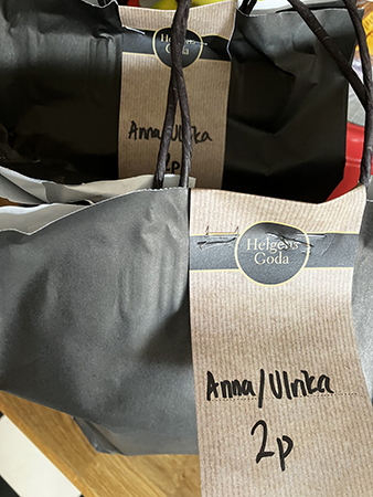 Helgens godakassar till Anna o Ulrika