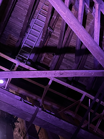 Uppe i norra tornet på Uppsala slott