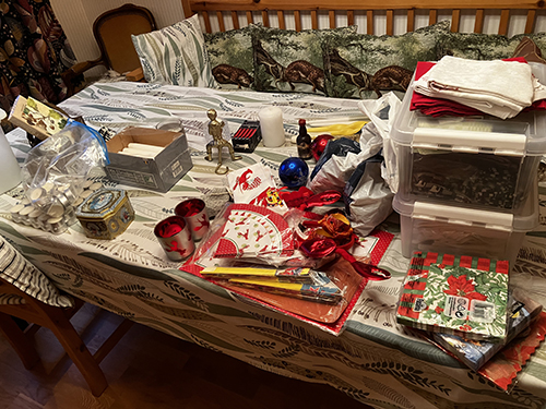 Ljus servetter kräftgrejor