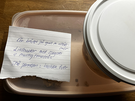 Matlådor med instruktioner