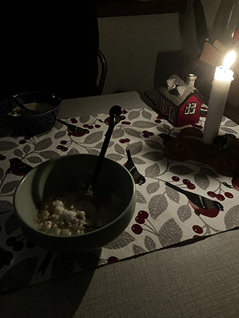 Anna o jag äter risgrynsgröt