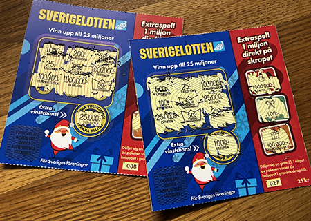 Två skrapade Sverigelotter