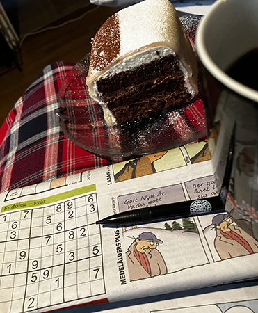 White lady sudoku och kaffe White lady sudoku och kaffe