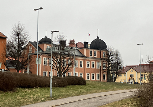 Hus med kupoltak i Motala