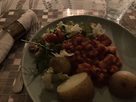 Laxgryta och potatis