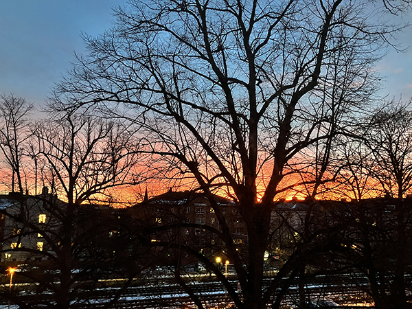 Solnedgång 28 februari 2023