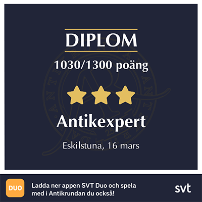 Diplom Antikexpert i Eskilstuna 16 mars 2023