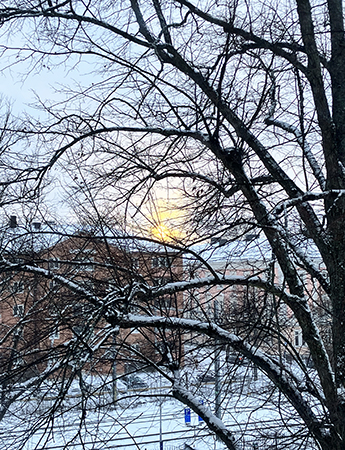 Solnedgång den 8 mars 2023