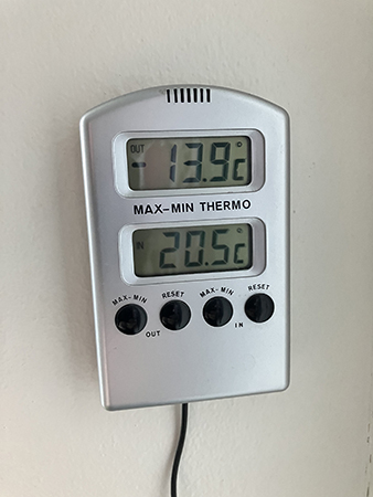 Nästan 14 minusgrader